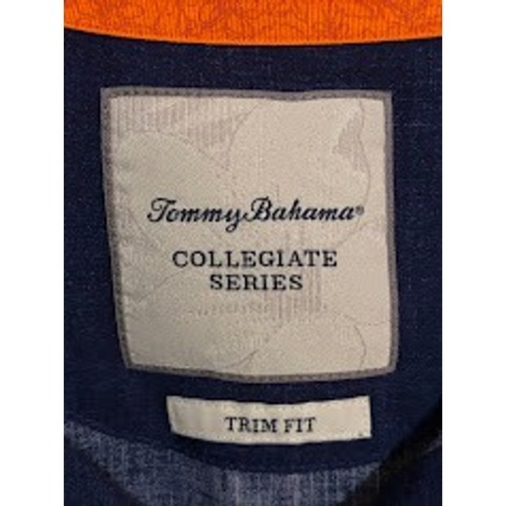 Tommy Bahama Auburn Tigers Collegiate Series Shirt Mens XXL Navy Orange Rayon - Picture 3 of 5